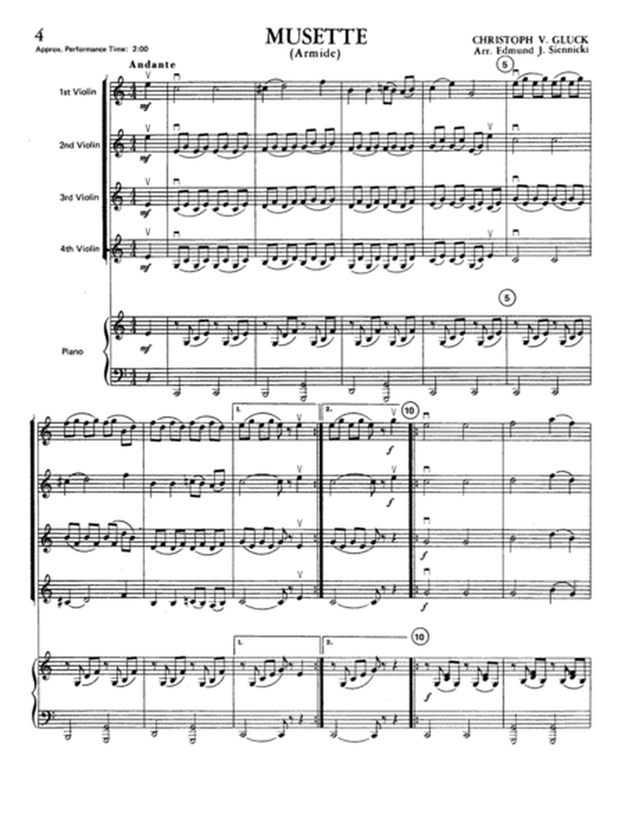 Highland/Etling Violin Quartet Series: Set 1: Score