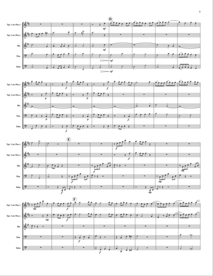 Trumpet Voluntary Trumpet Voluntary Brass Quintet scores gallery preview page 3