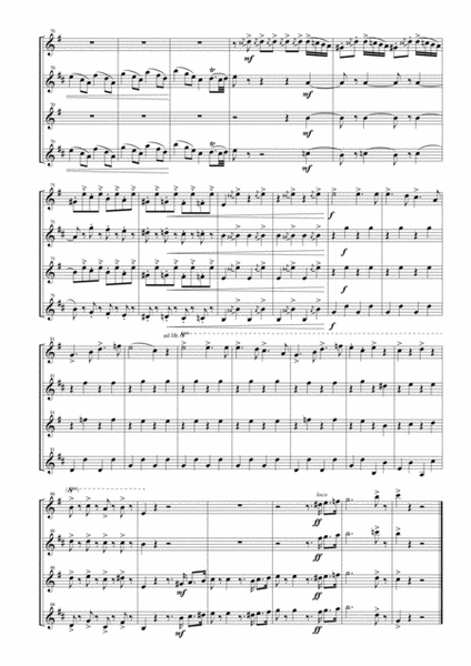 "Anvil Chorus" from the Opera "Il Trovatore" for Saxophone Quartet (SATB) image number null