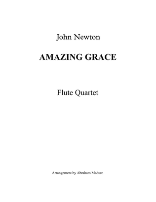 Book cover for Amazing Grace Flute Quartet-Two Tonalities Included
