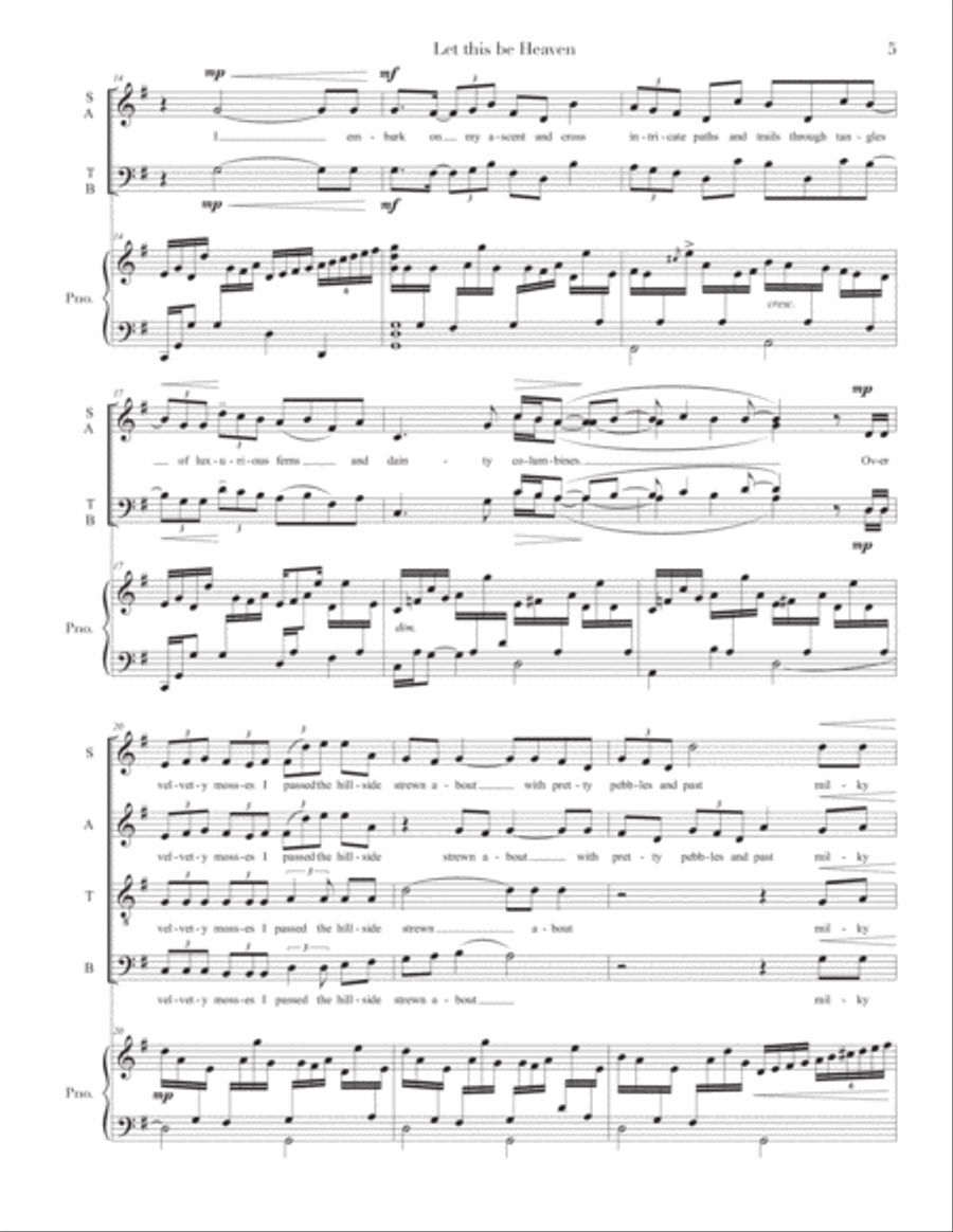 Let This Be Heaven ( s a t b + piano ) 4-Part scores gallery preview page 5
