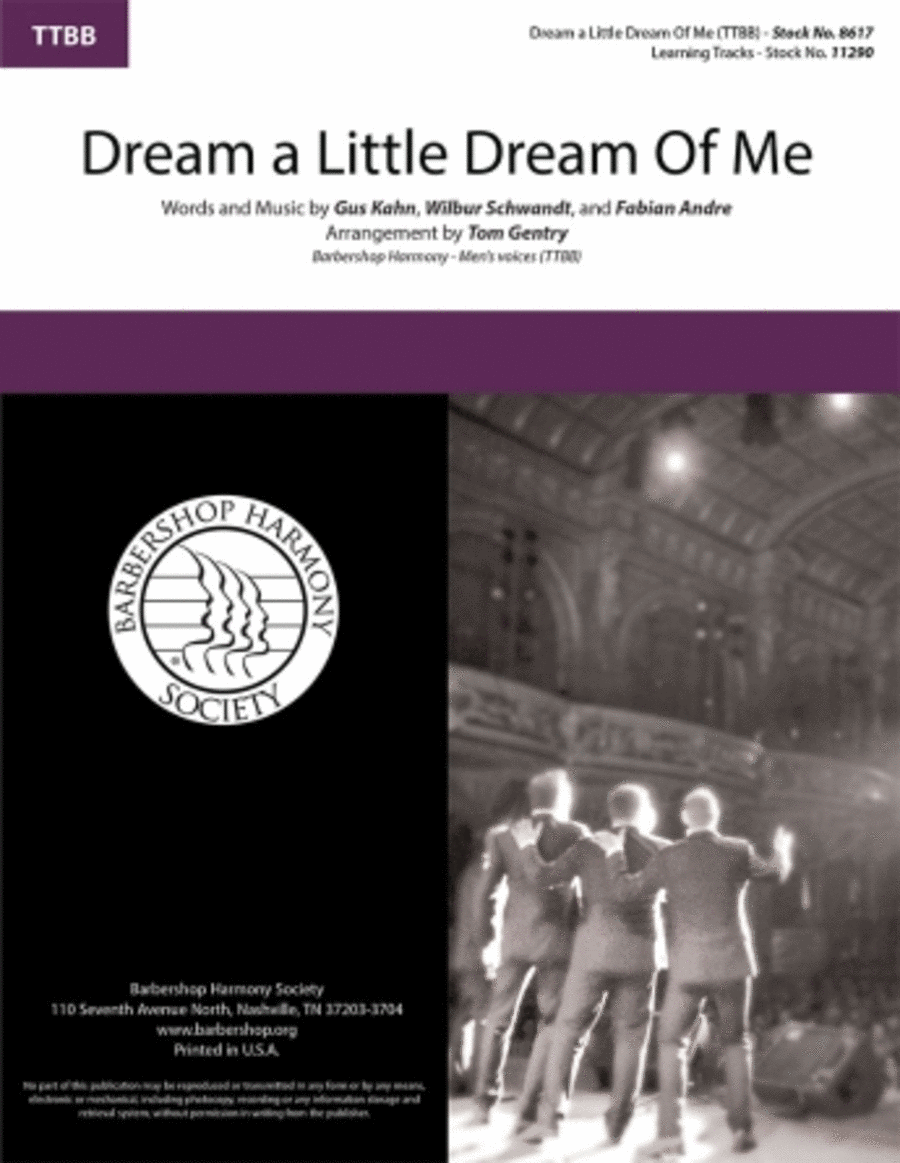 Dream a Little Dream of Me TTBB scores gallery preview page 1
