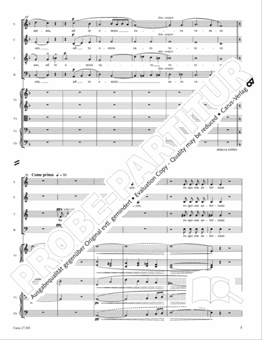 Messa da Requiem 4-Part scores gallery preview page 20