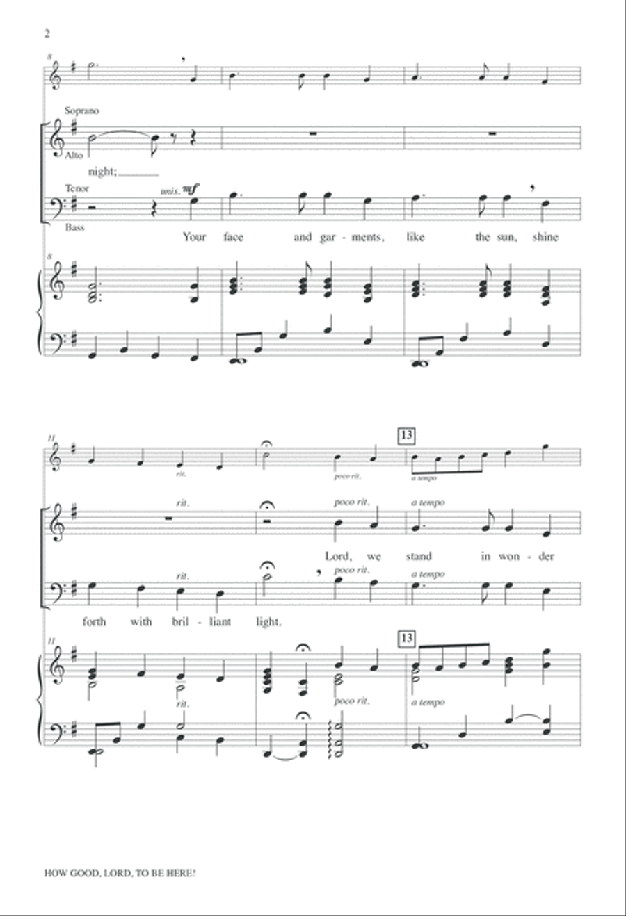 How Good Lord to be Here How Good Lord to be Here 4-Part scores gallery preview page 2