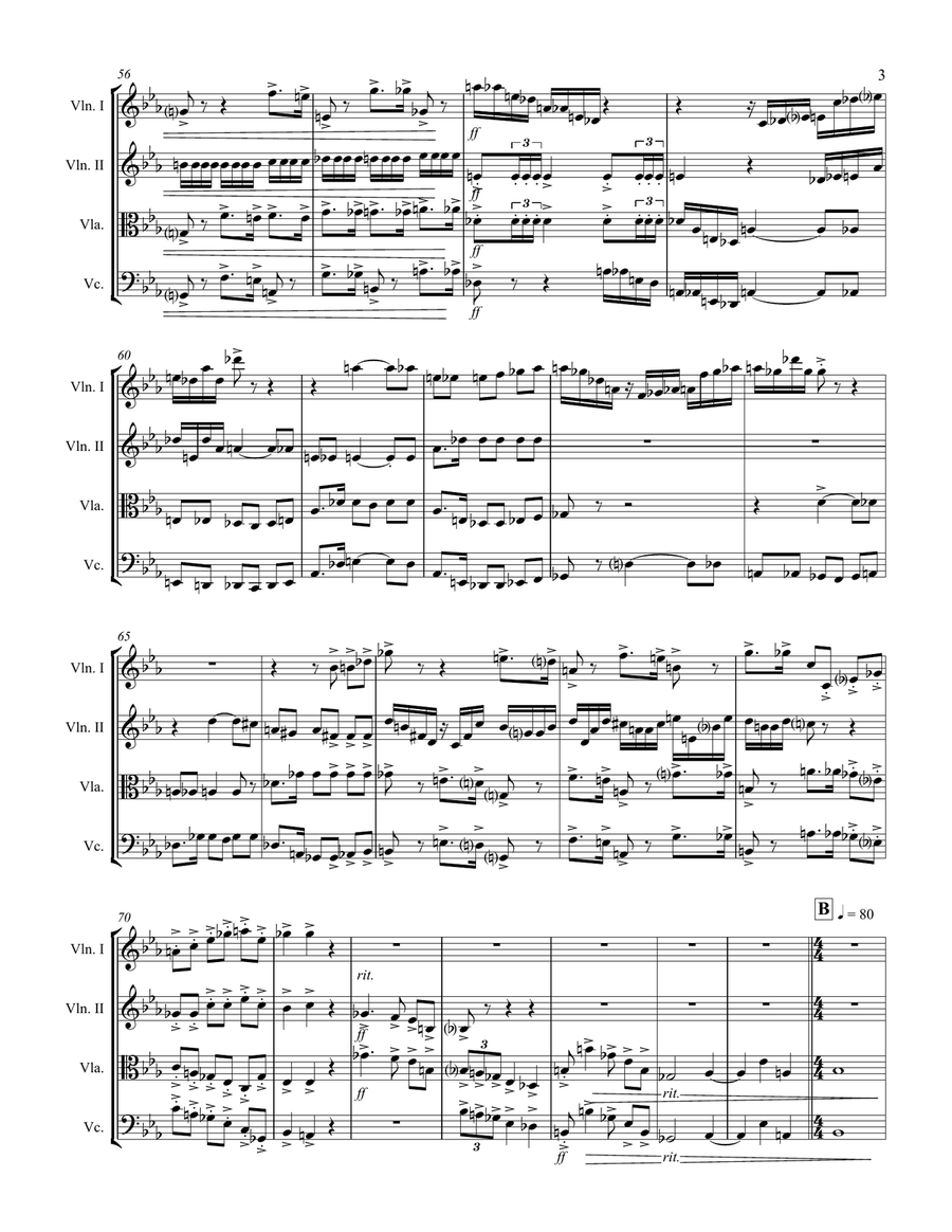 1812 Overture (for String Quartet) String Quartet scores gallery preview page 4
