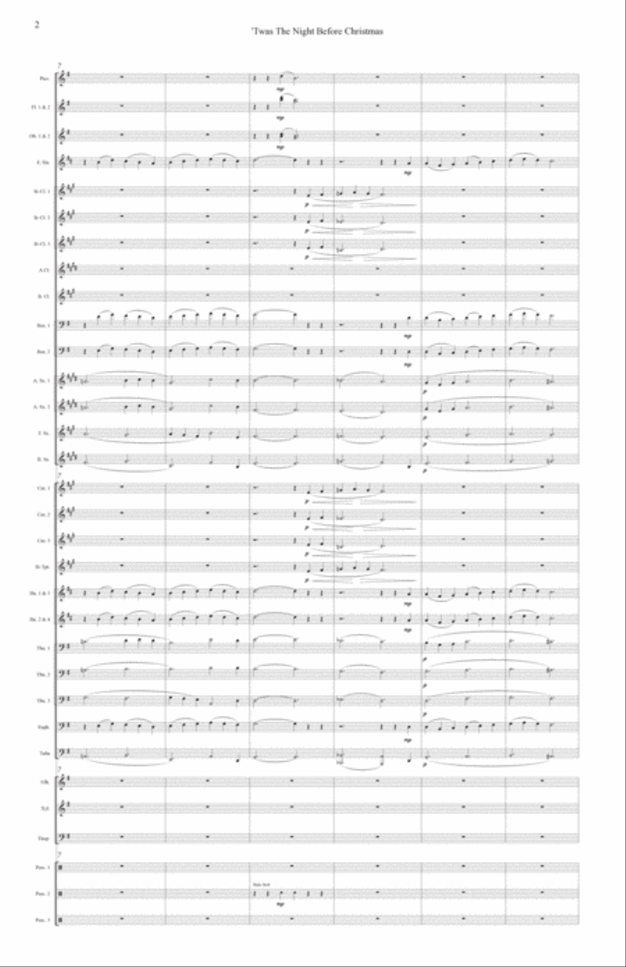 Twas The Night Before Christmas Concert Band scores gallery preview page 6