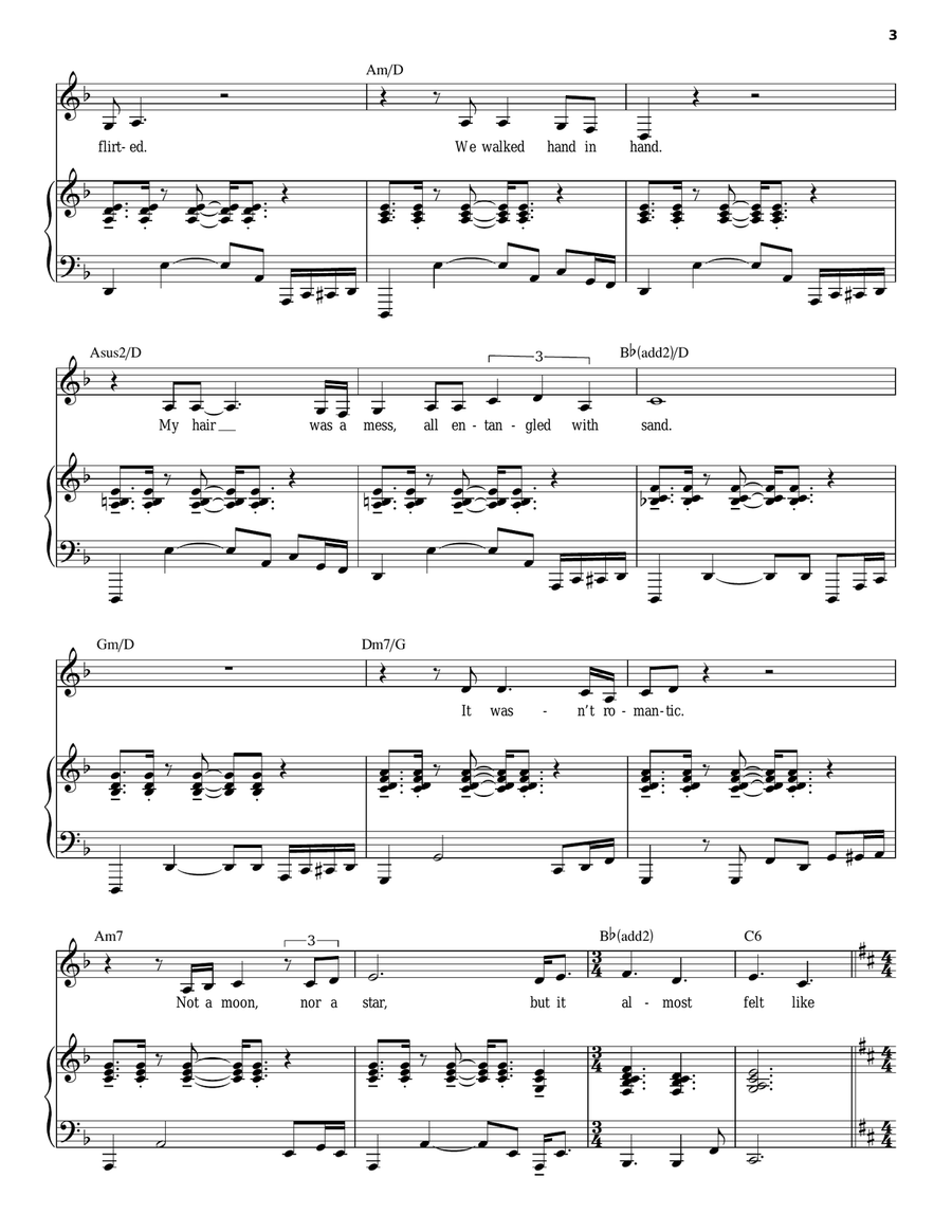 It Almost Felt Like Love Piano, Vocal scores gallery preview page 3