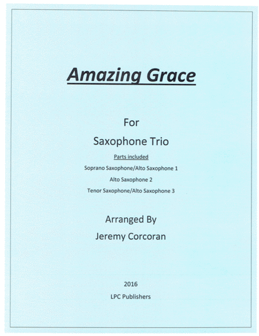 Amazing Grace for Saxophone Trio image number null