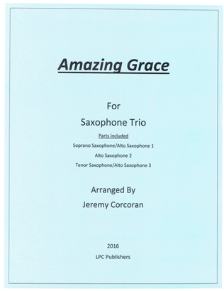 Book cover for Amazing Grace for Saxophone Trio