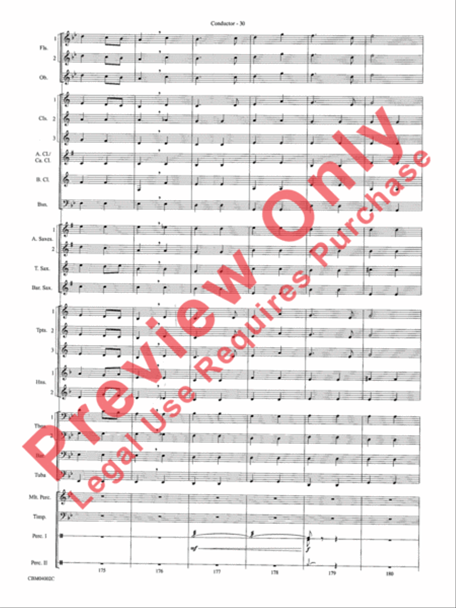 The Dam Busters Concert March Concert Band scores gallery preview page 33