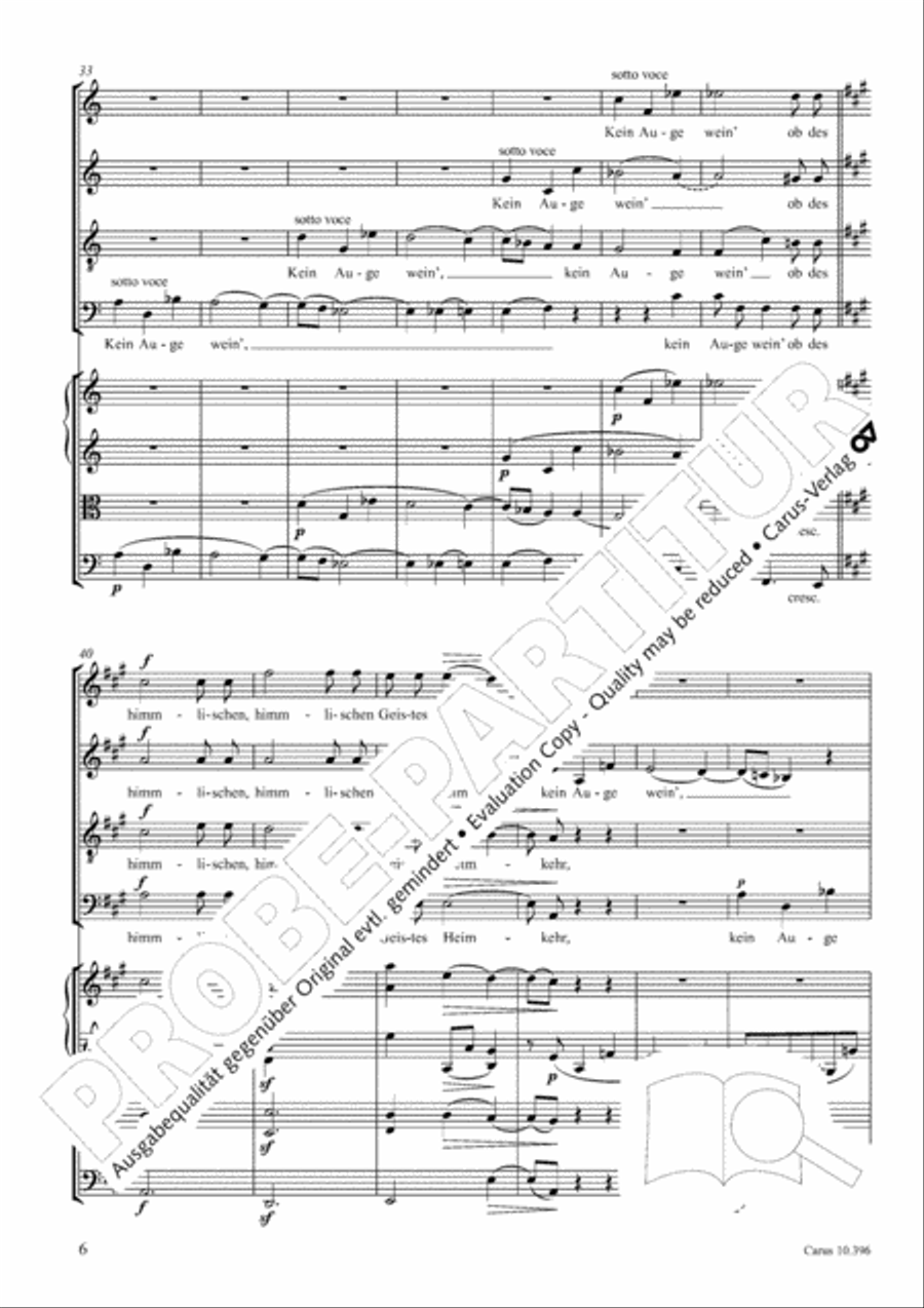 Elegiac Song 4-Part scores gallery preview page 7
