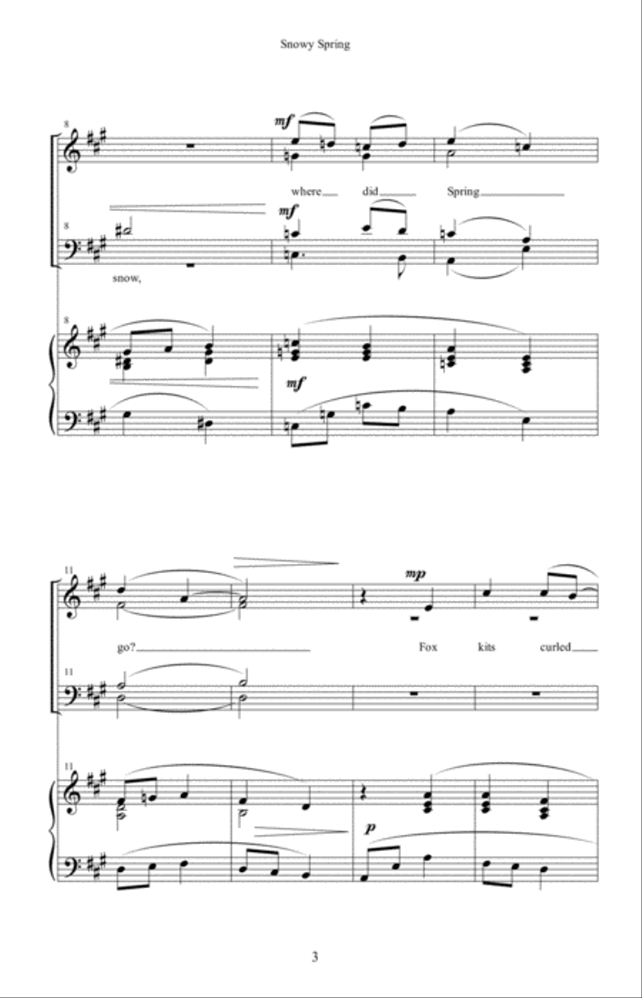 Snowy Spring 4-Part scores gallery preview page 3