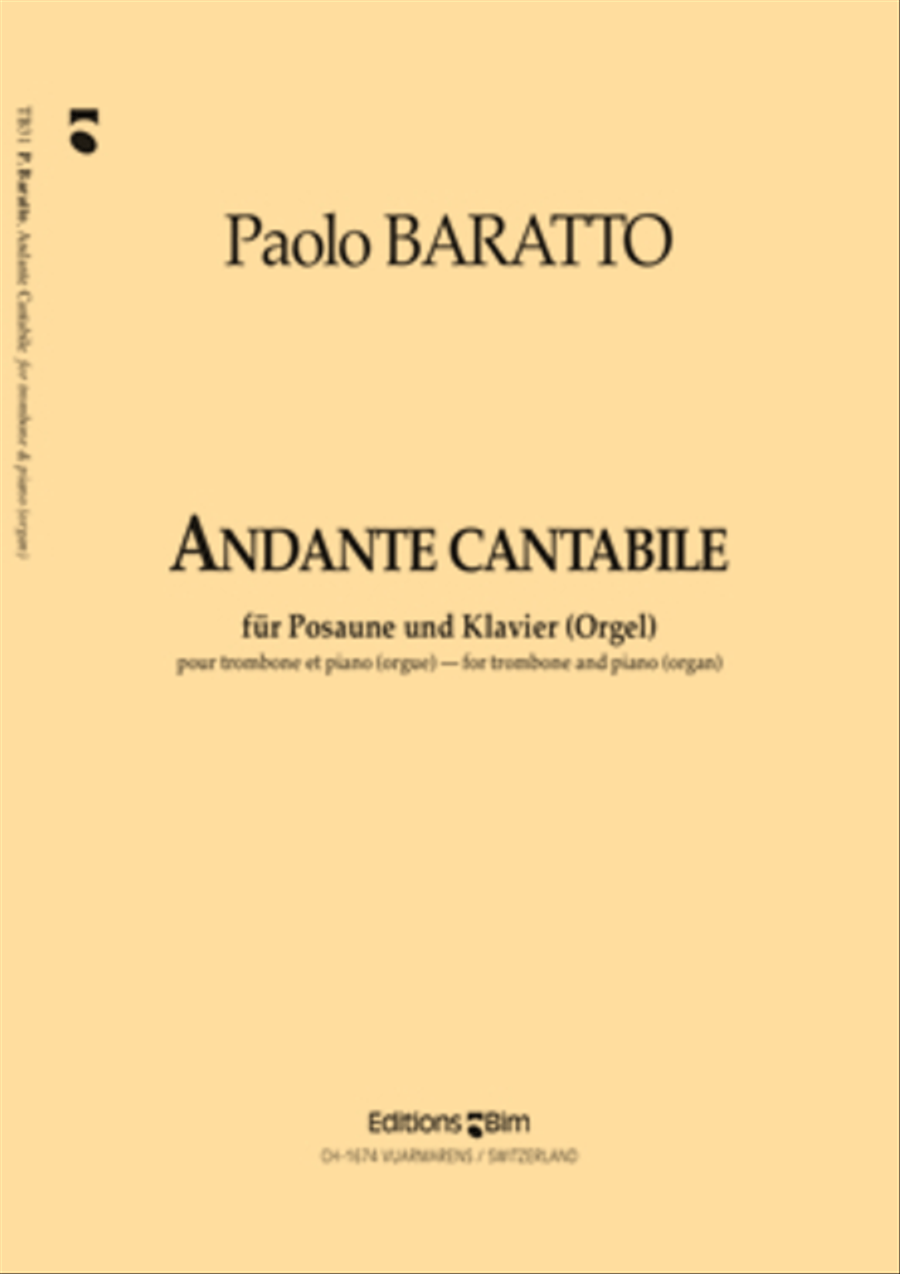 Andante cantabile Piano Accompaniment scores gallery preview page 1