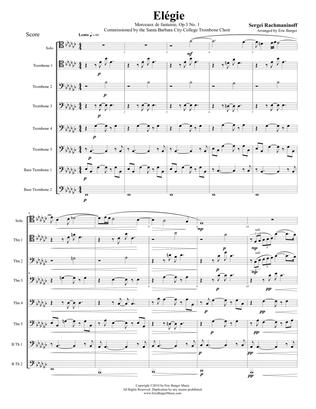 Elégie for Solo Trombone or Euphonium in Octet