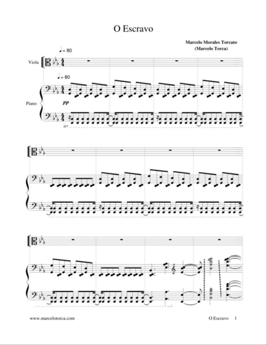 O Escravo String Duet scores gallery preview page 1