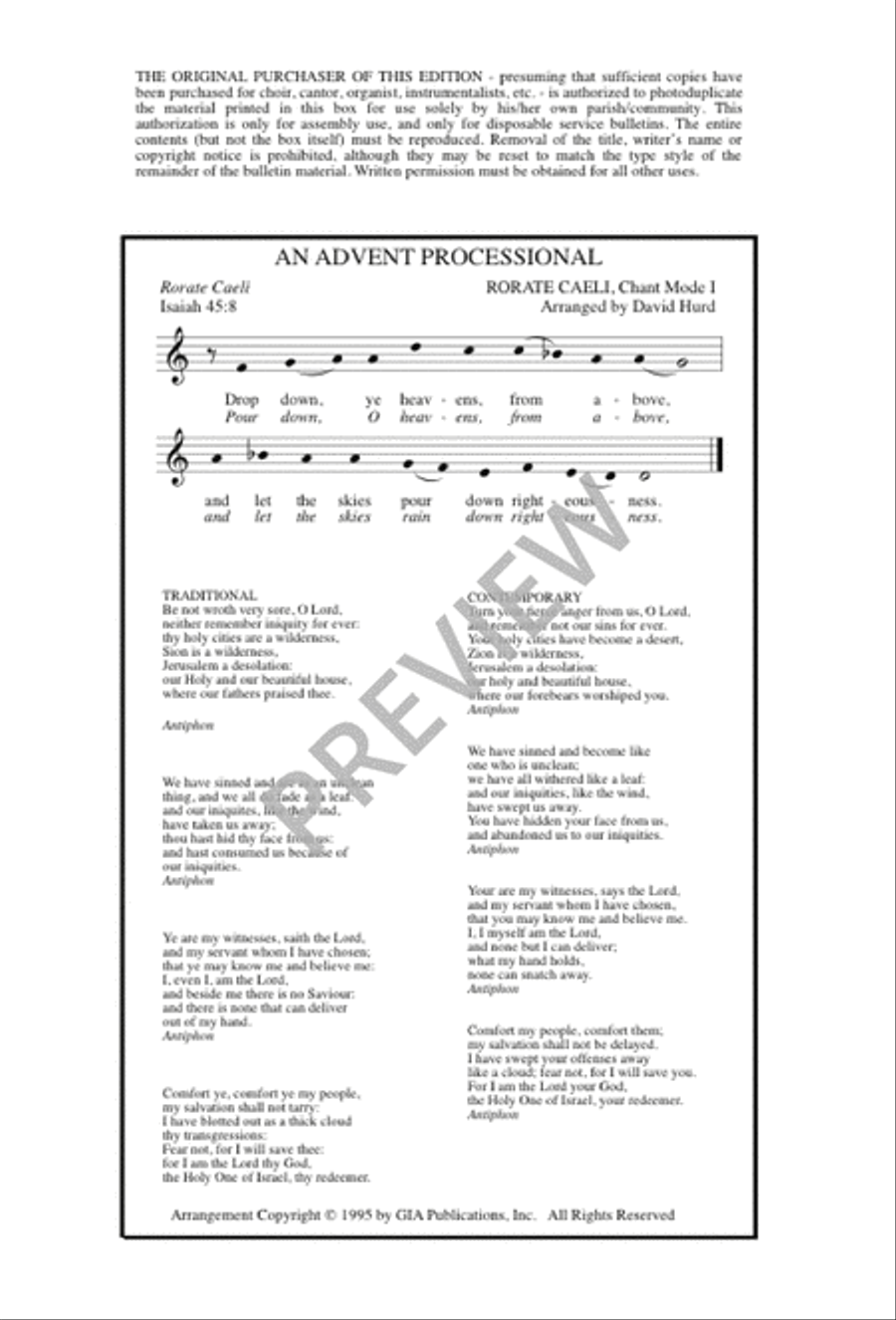 An Advent Processional 2-Part scores gallery preview page 8
