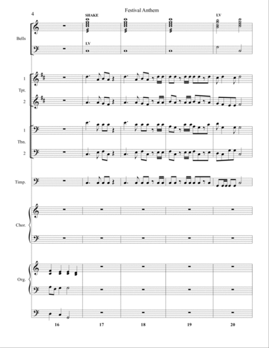 Festival Anthem Festival Anthem 4-Part scores gallery preview page 4