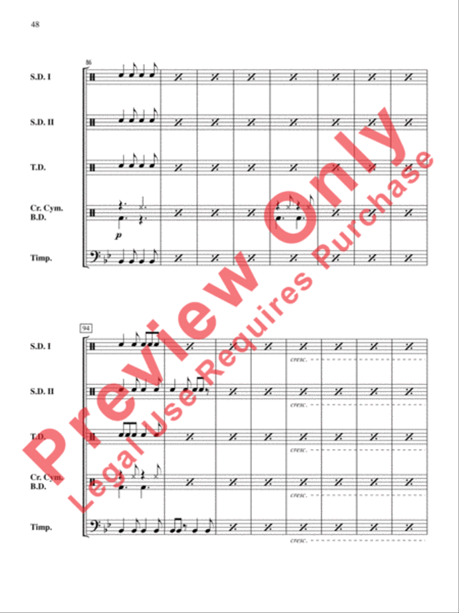 The Anthony J. Cirone Intermediate Percussion Ensemble Collection Percussion Ensemble scores gallery preview page 49