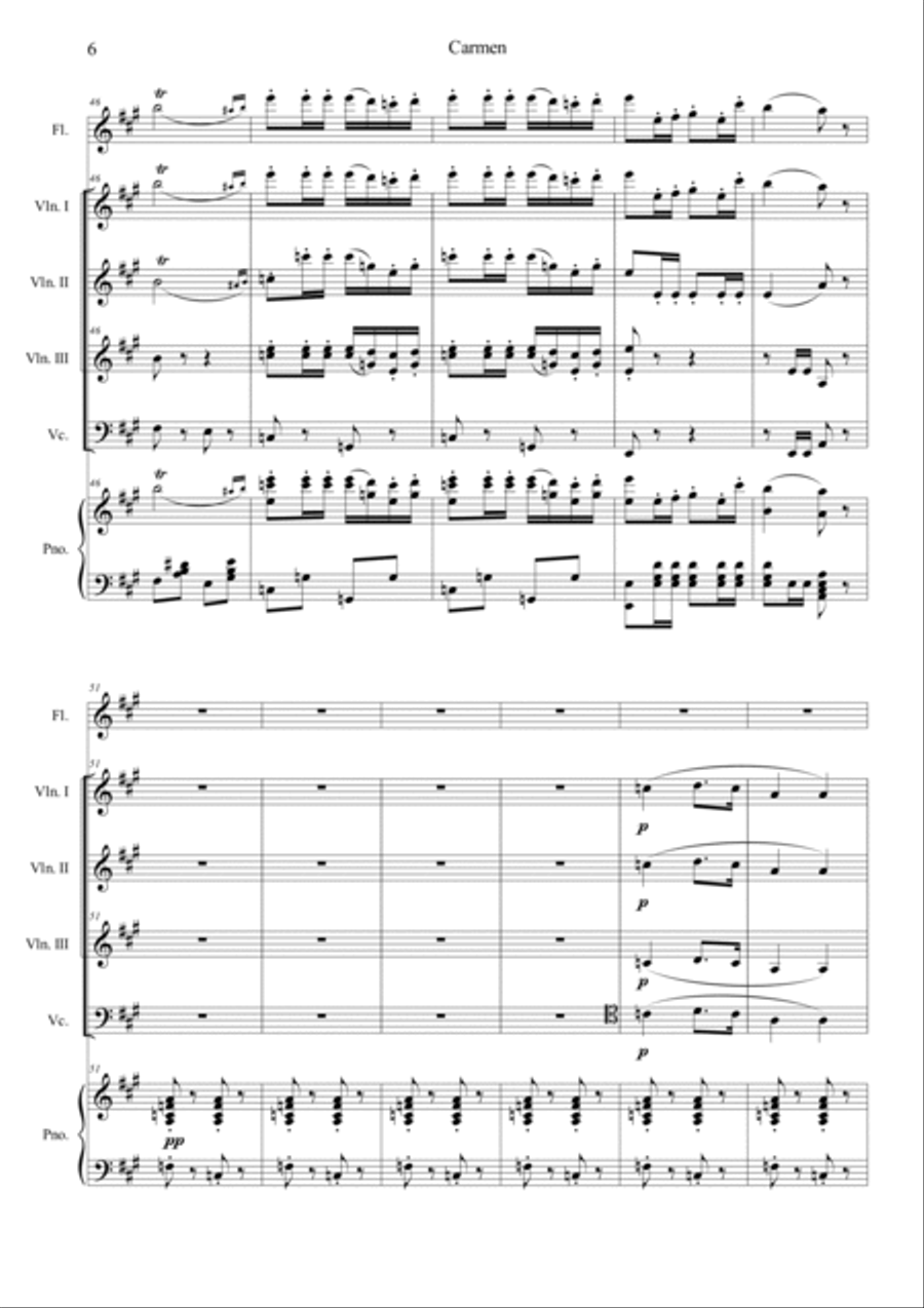 Carmen No.1 Prelude Orchestra scores gallery preview page 6