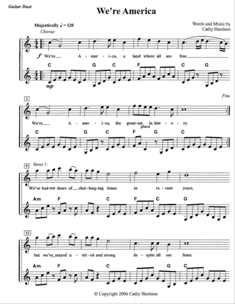We're America Choir scores gallery preview page 1