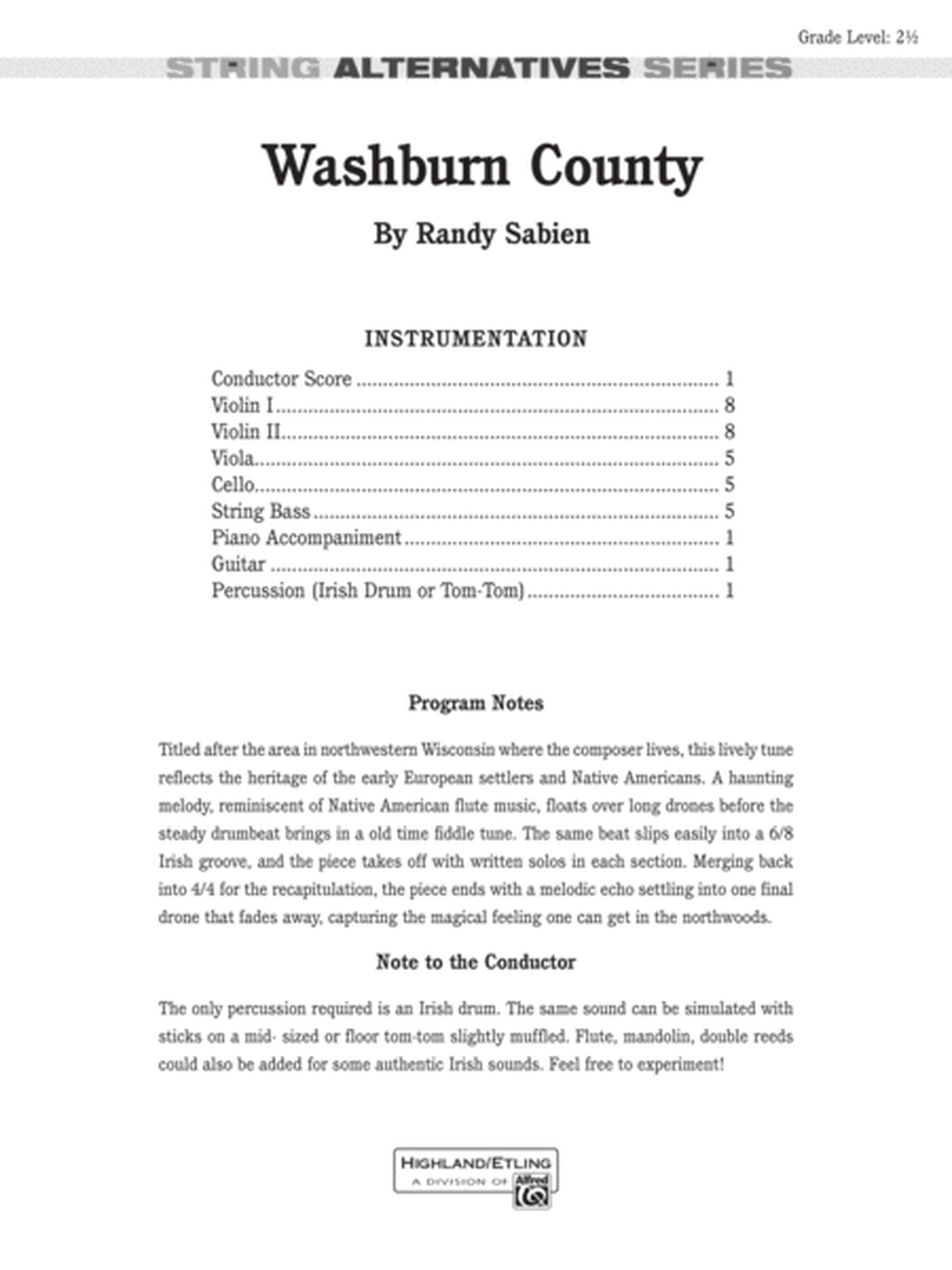 Washburn County: Score