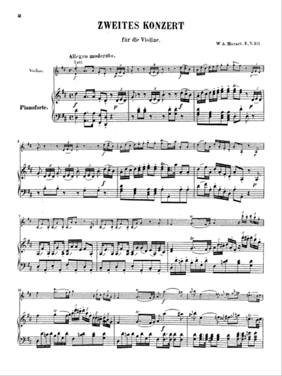Violin Concerto No. 2, K. 211 Small Ensemble scores gallery preview page 3