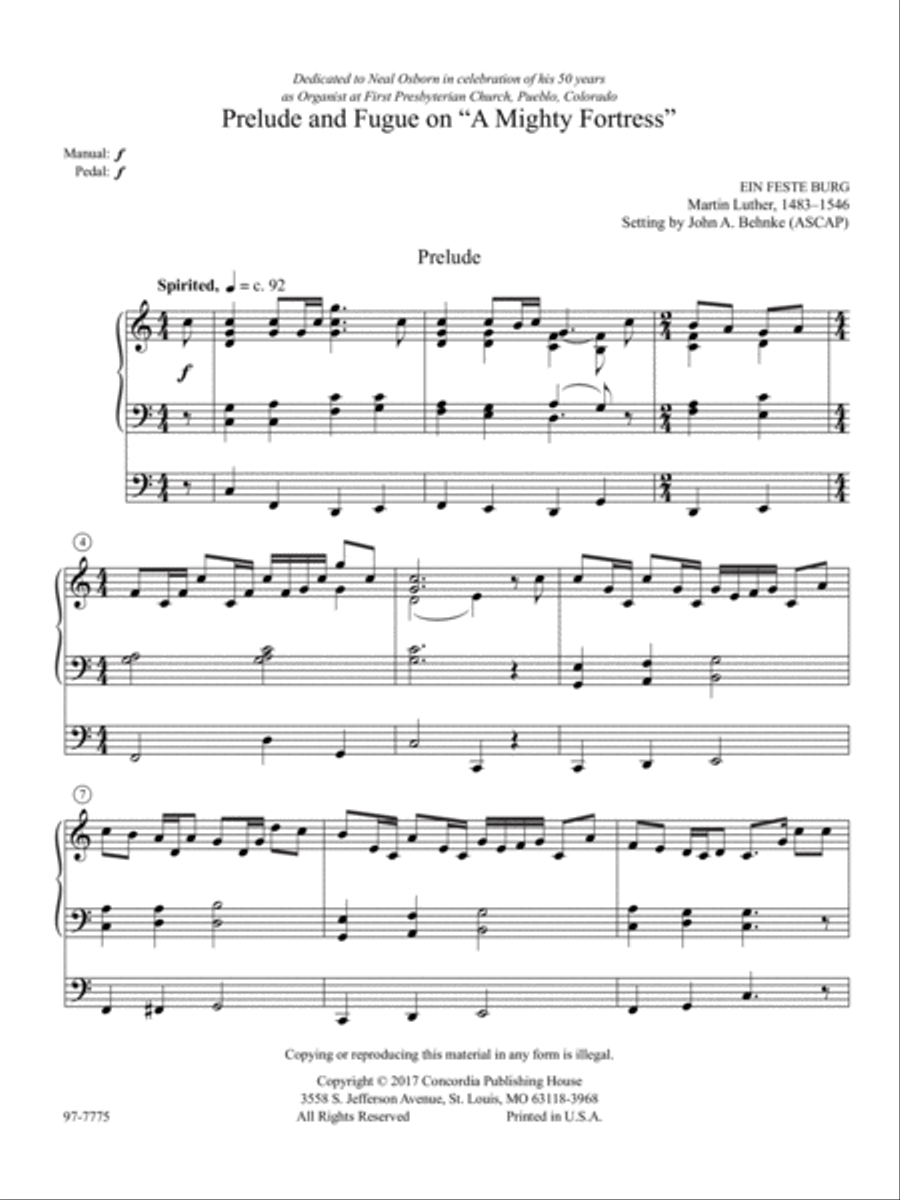 Five Preludes of Praise, Set 10 Organ scores gallery preview page 2