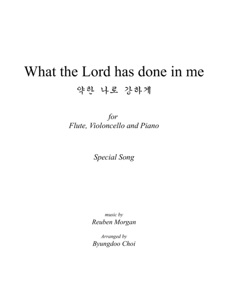What the Lord has done in me for Piano Trio image number null