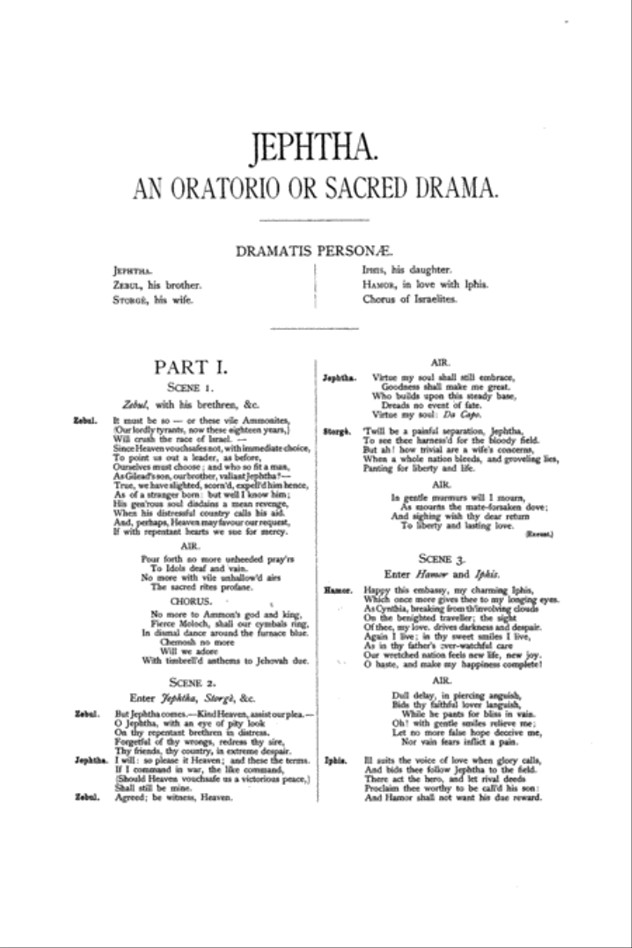 Jephtha (1752) 4-Part scores gallery preview page 8