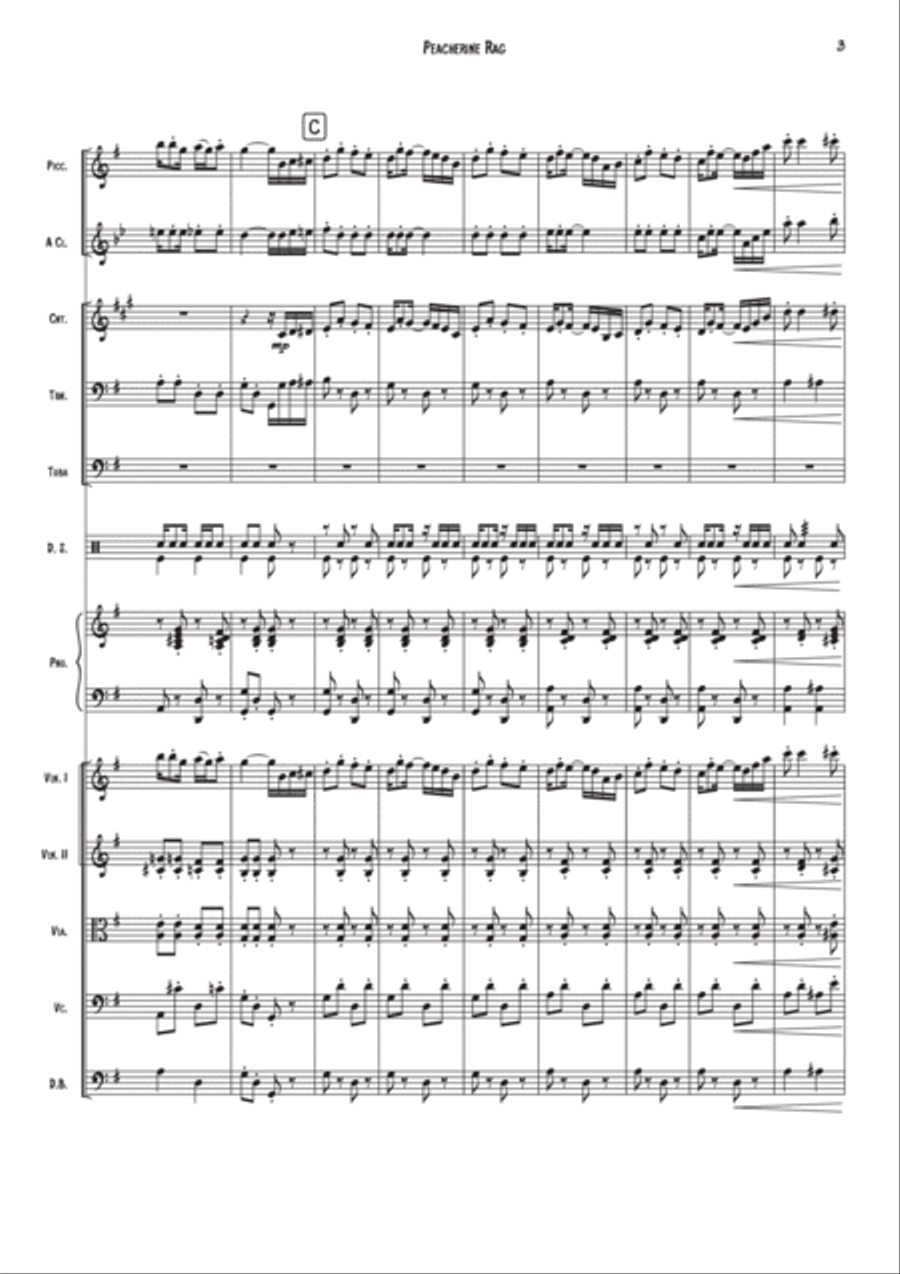 Peacherine Rag A Clarinet scores gallery preview page 5