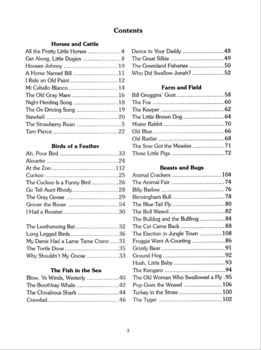 Animal Songbook Piano, Vocal scores gallery preview page 4