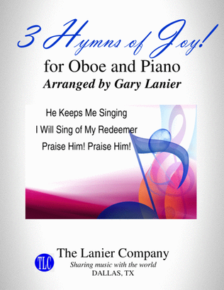 Book cover for 3 HYMNS OF JOY (for Oboe and Piano with Score/Parts)