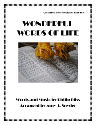 Book cover for Wonderful Words of Life, piano solo