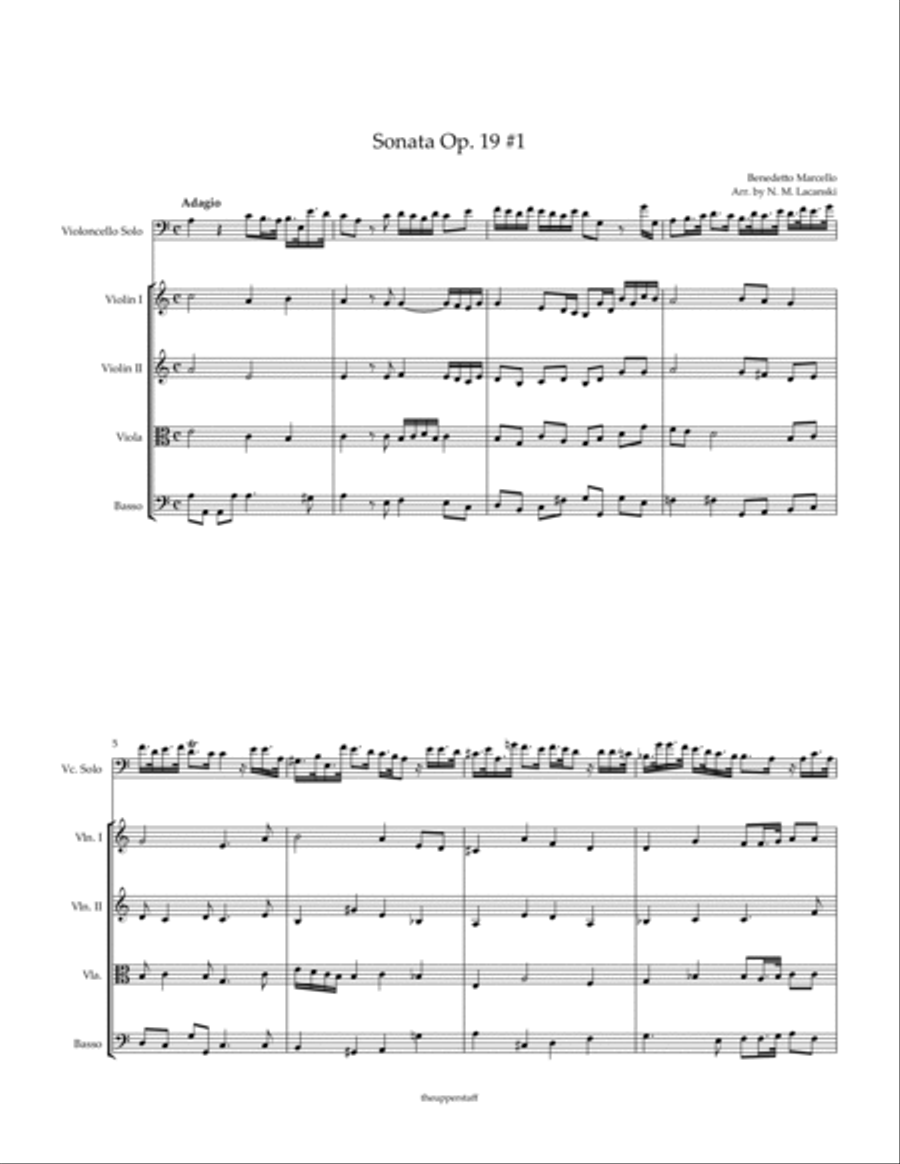 Sonata Op. 19 #1 String Orchestra scores gallery preview page 2