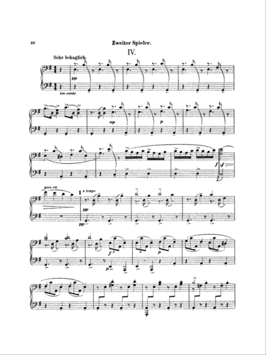 Mahler: Symphony No. 4, in G Major Piano Duet scores gallery preview page 1