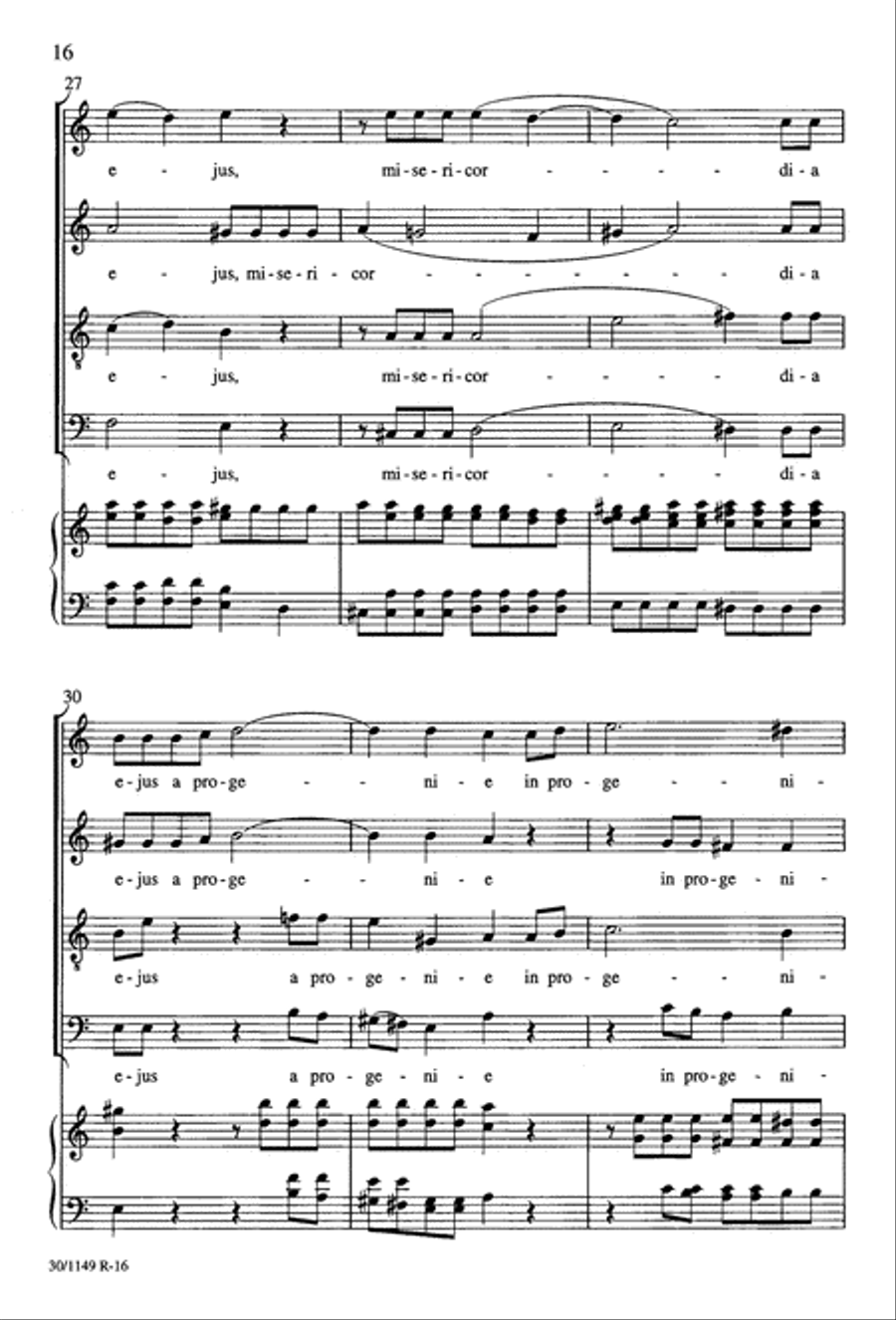 Magnificat in F - Choral Score 4-Part scores gallery preview page 26