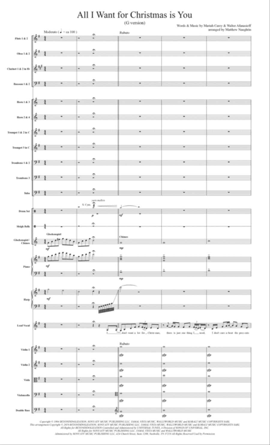 All I Want For Christmas Is You Full Orchestra scores gallery preview page 3