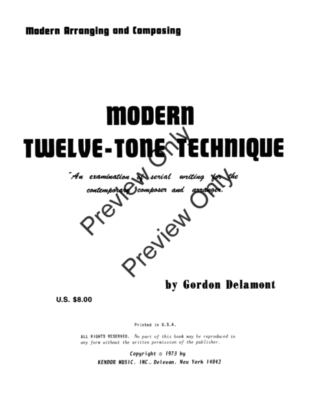 Modern Twelve-Tone Technique