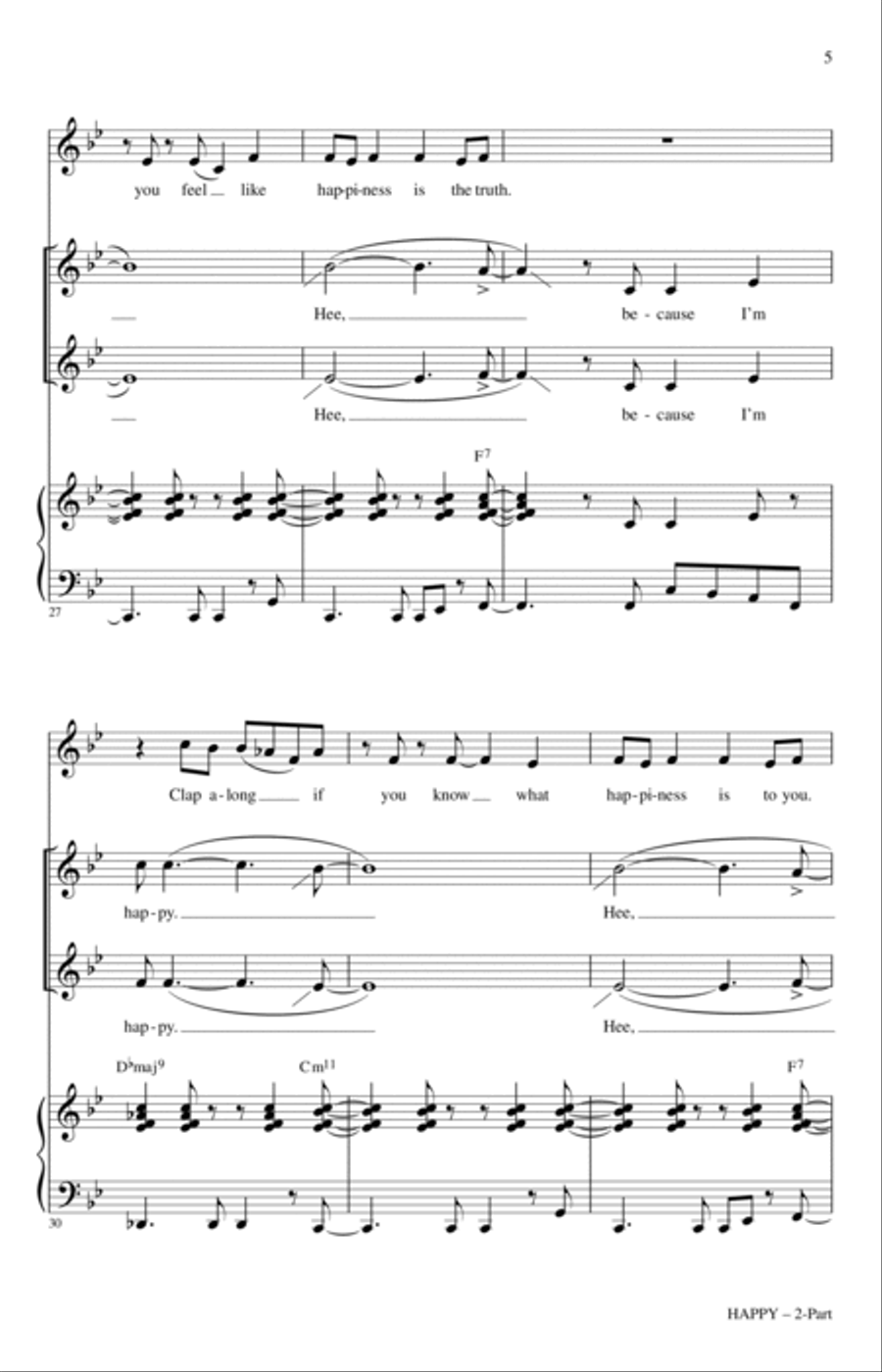 Happy Happy 2-Part scores gallery preview page 4