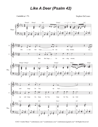Like A Deer (Psalm 42) (2-part choir - (Soprano and Tenor)