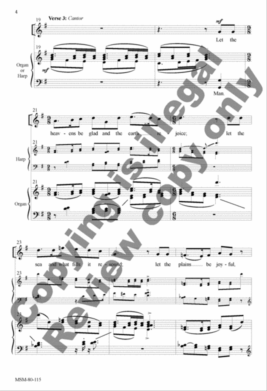 Today Is Born Our Savior: Responsorial Psalm for Christmas Mass During the Night 4-Part scores gallery preview page 4