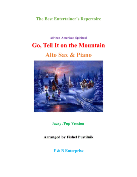 Piano Background for "Go, Tell It On The Mountain"-Alto Sax and Piano image number null