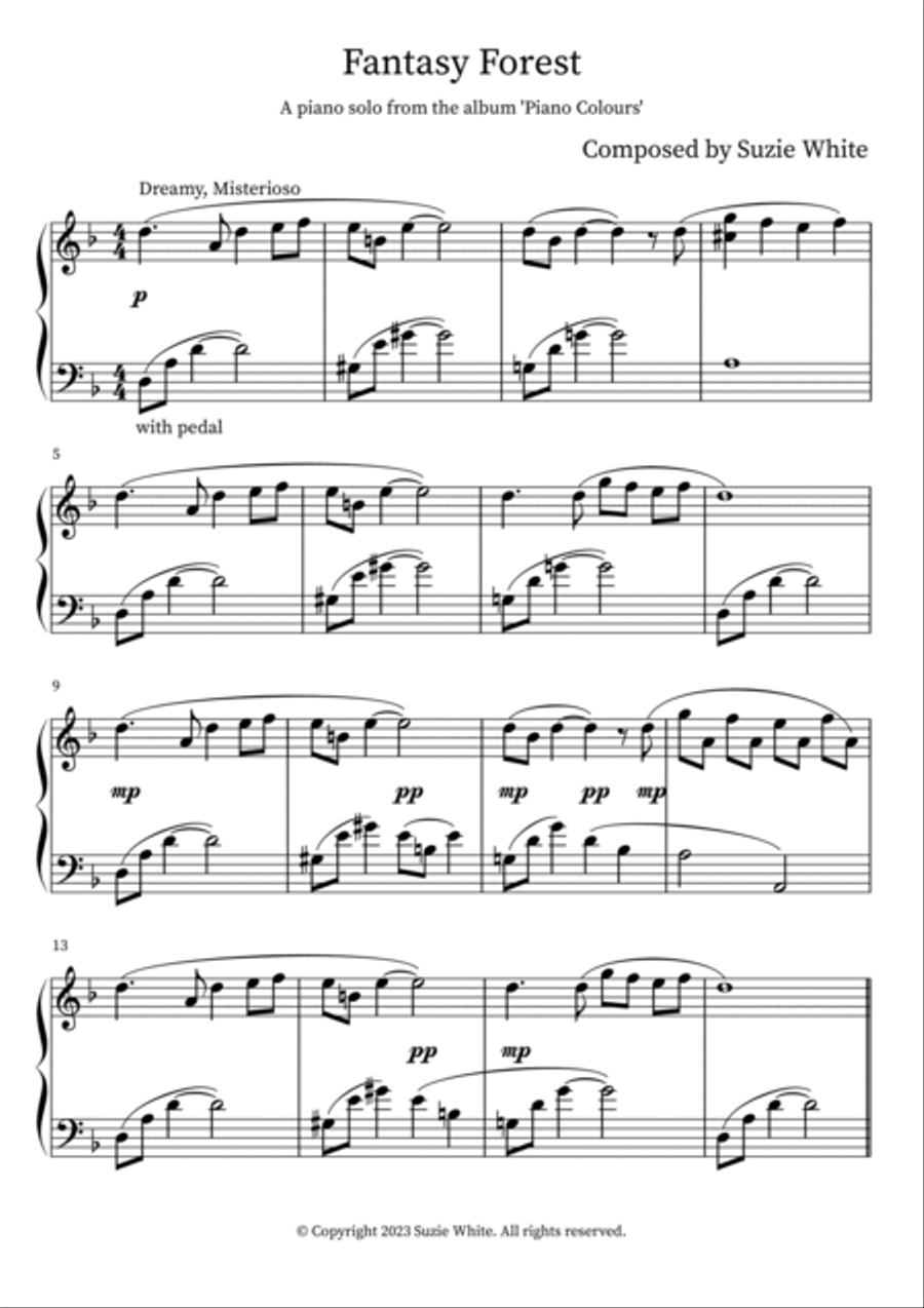 Fantasy Forest Piano Solo scores gallery preview page 2