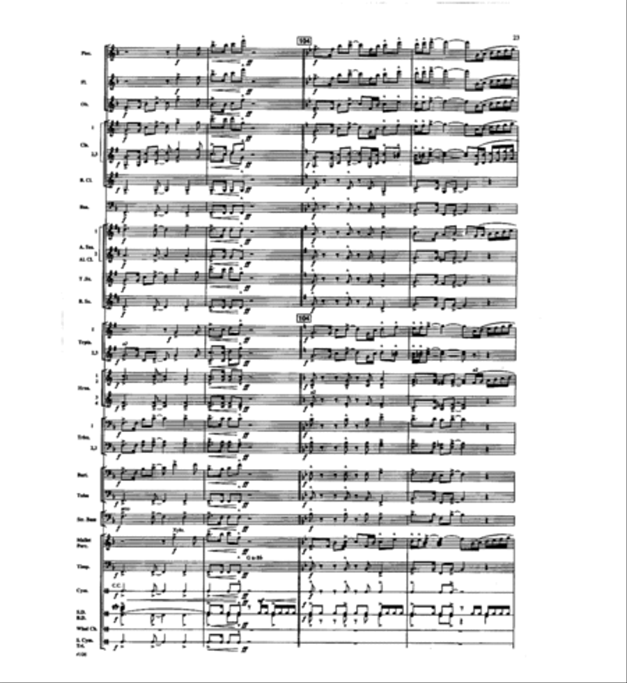 Of A Distant Star Concert Band scores gallery preview page 22