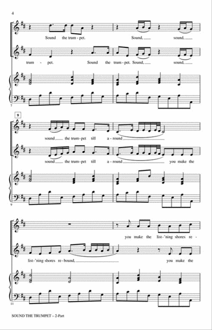 Sound the Trumpet Sound the Trumpet 2-Part scores gallery preview page 3