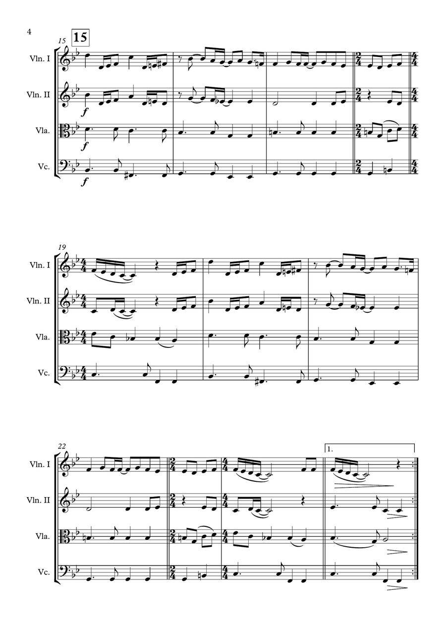 Happy New Year String Quartet scores gallery preview page 5