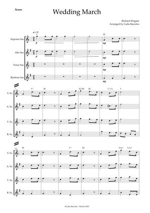 Wedding March (Wagner) Saxophone Quartet Chords