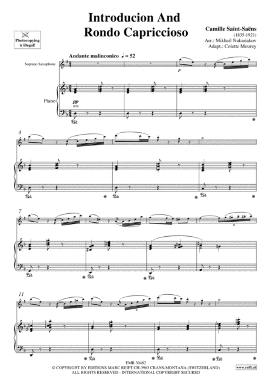 Introduction And Rondo Capriccioso Soprano Saxophone scores gallery preview page 3