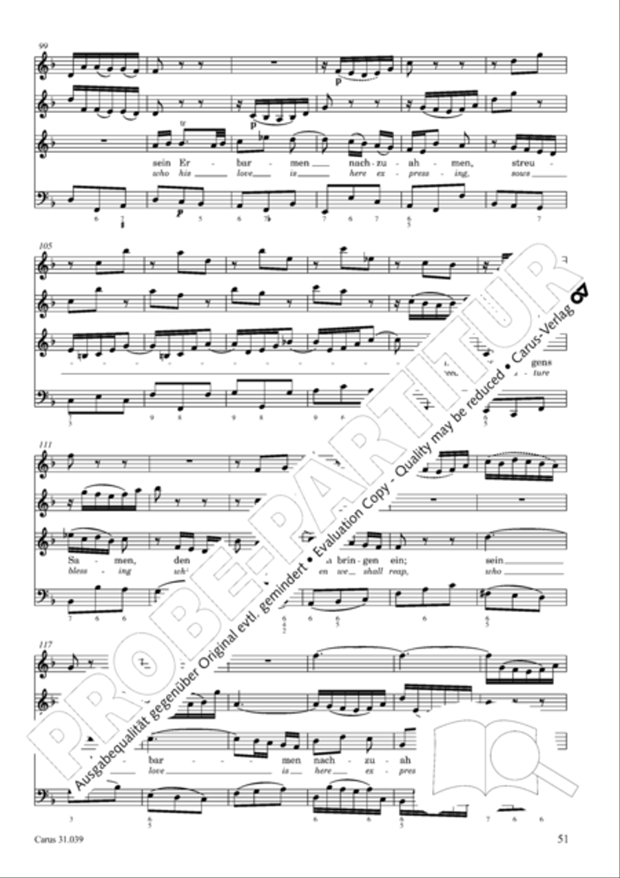Give the hungry ones thy bread (Brich dem Hungrigen dein Brot) 4-Part scores gallery preview page 51