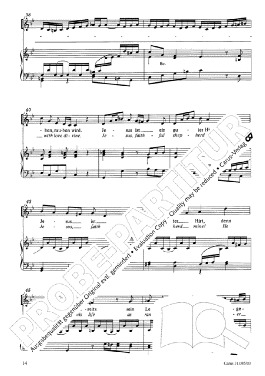 He tends the sheep most well (Ich bin ein guter Hirt) 4-Part scores gallery preview page 15
